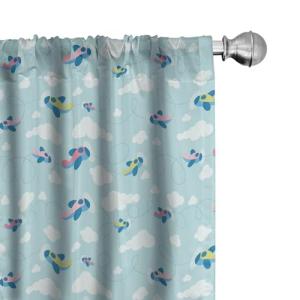 ABAKUHAUS Avión Juego de 2 Paños Cortinas, Cielo de Dibujos…