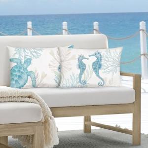 Bonhause Fundas Cojines Costero Océano 30 x 50 cm Funda de…