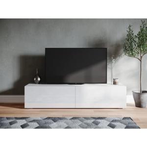 SONNI Mueble TV Suspendido Blanco Brillo con,Mueble de Saló…