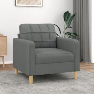Willood Sillón de Tela Gris Oscuro 60 cm