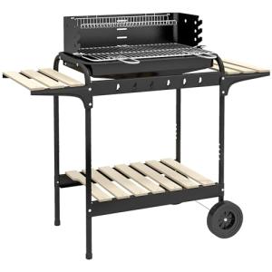 Outsunny Barbacoa de Carbón con Ruedas Barbacoa Portátil 10…