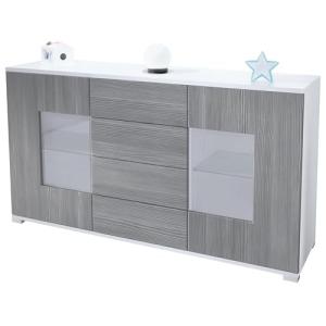 Vladon Aparador cómoda Grömitz V1, Cuerpo en Blanco Mate/Fr…