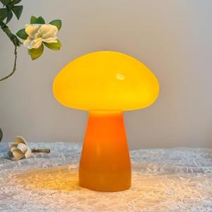 GUANSHAN Lámpara de mesa de vidrio retro, creativa, linda s…