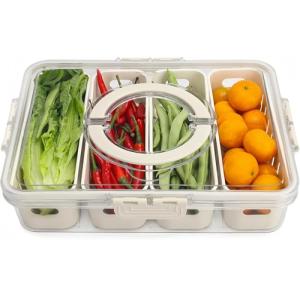LATERN 4 en 1 Contenedor de Alimentos para Refrigerador, Or…
