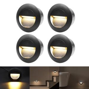 FWoche Juego de 4 lámparas led empotrables de pared, Luces…