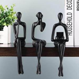 XYQXYQ Estatuas de resina para decoración de pensador, 3 es…
