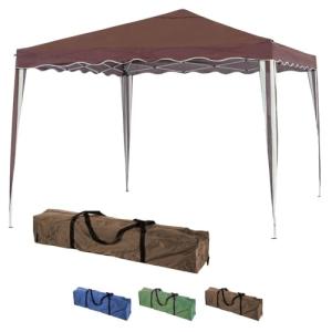 LOLAhome Carpa Cenador Gazebo Plegable 3 x 3 m Marrón | Mej…