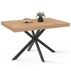 IDMarket – Mesa de comedor rectangular Alix 4-6 personas Pi…