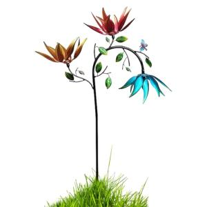 JIEBWCHA Rueda de viento de metal solar, 180 x 30 x 15 cm,…