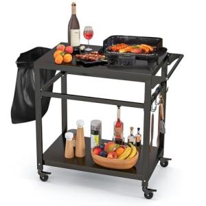 FANTASK Carro de Barbacoa para Exteriores, Mesa para Pizza,…