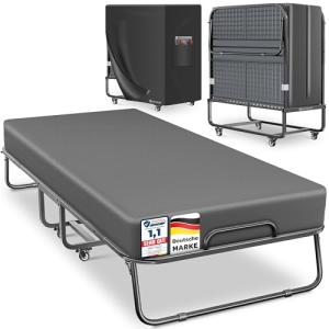KESSER® Cama plegable de 200 x 90 cm para invitados, incluy…
