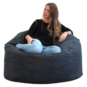 Puff Gigante 100 cm Terciopelo Acanalado – Suave y Conforta…
