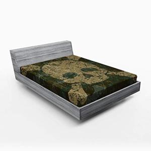 ABAKUHAUS Camo Sábana Elastizada, Oxidada Envejecida Diseño…