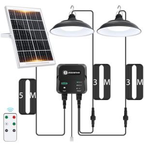 Aigostar - Luz solar exterior con mando a distancia y cuerd…