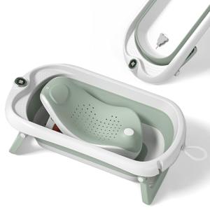 Bañera Plegable Bebé Con Asiento De Baño Antideslizante - B…