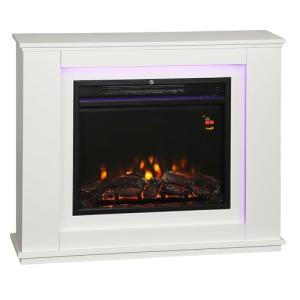 HOMCOM Chimenea Eléctrica Empotrable con Efecto de Llama de…