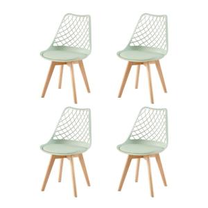 EGGREE Juego de 4 Sillas de Comedor Escandinavas Ahuecadas…