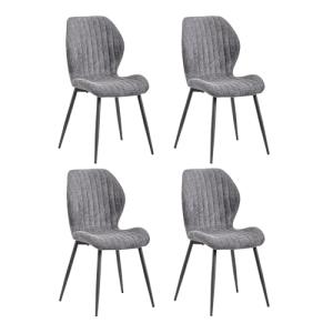 JZGORC Juego de 4 Silla de Comedor, Silla de Cocina de Lino…