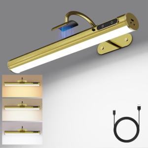 Yinglap Aplique pared sin cable, luz cuadros sin cable, 400…