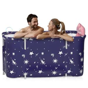 Warmiehomy Bañera plegable para adultos, 140 x 50 x 55 cm,…