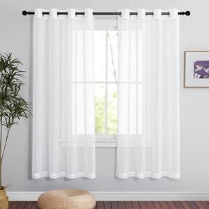 PONY DANCE Cortinas Salon Modernas 2 Piezas Cortinas Transl…