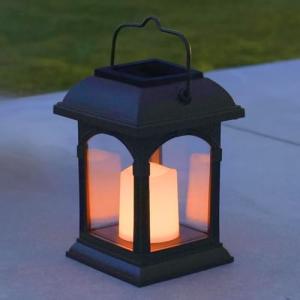 Festive Lights - Farol solar para vela con luz parpadeante…