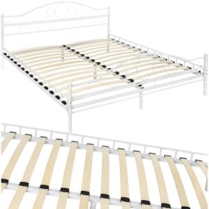tectake® Cama Matrimonio, Estructura Cama, Diseño Romántico…