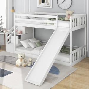 EIFSON Litera con escalera y tobogán, cama infantil de 90 x…
