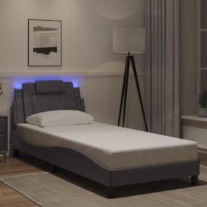 Vetnasa Estructura de Cama con Luces LED Cuero sintético Gr…