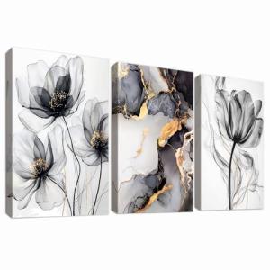3 Pcs Marco de Madera Cuadro Moderno Lienzo Decorativos Pin…