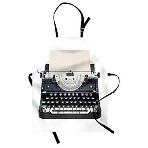 ABAKUHAUS Máquina de Escribir Delantal de Cocina, Teclado m…