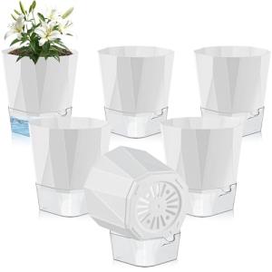 6 Piezas Macetas con Sistema Autorriego, Maceteros Decorati…