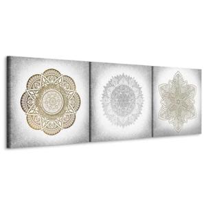 murando Cuadro en Lienzo Marroquí Mandala 120x40 cm 3 Parte…
