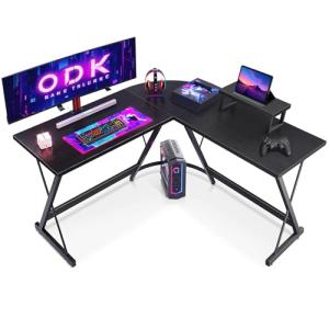 ODK Escritorio Gaming con Soporte para Monitor Escritorio e…