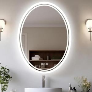 LUVODI Espejo Baño Led Ovalado: Espejo Baño Pared con Luz L…