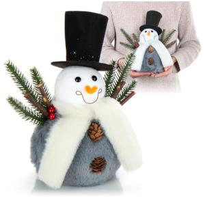 com-four® Muñeco de Nieve Talla L - Decoración Navideña, Id…