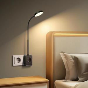 Aigostar Lampara de Lectura LED con Enchufe y Toma de Corri…