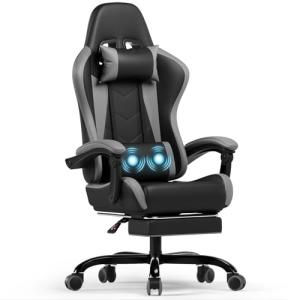 Devoko Silla Gaming con Masajeador, Silla Oficina con Repos…