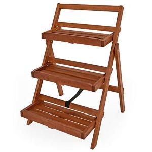 Casaria® Escalera para Plantas Flores de Madera de Acacia 3…