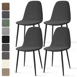 Fundas de Sillas de Comedor 4 Piezas Fundas Sillas Elástica…