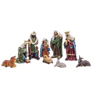 LOLAhome Belén de Navidad con Nacimiento de 9 Figuras de po…