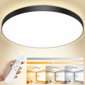 OUILA Plafon LED Techo Regulable,24W 3000K-6500K Lampara Te…