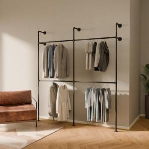 pamo barra para colgar ropa de pared y capacidad de carga 3…