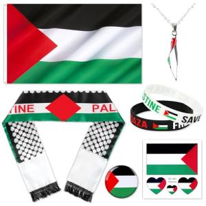 DPKOW Bandera Palestina Broche Pañuelo Palestina Pulsera Co…