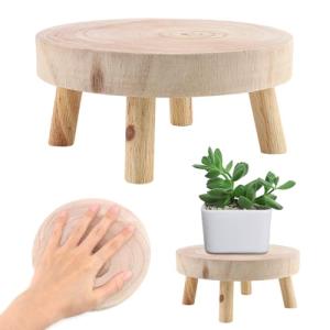 Mini taburete redondo de madera, taburete escalonado de mad…