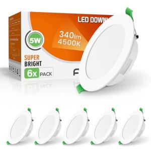 ALUSSO Downlight LED Empotrable, 5W IP44 Focos Interior 450…