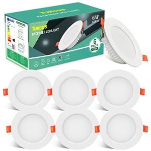 Downlight LED Empotrable 6W Equivalente 60W, 6 Pack Foco Em…