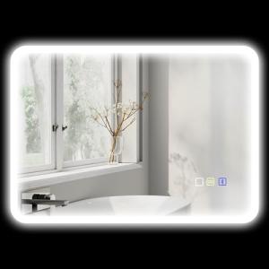 HOMCOM Espejo de baño Bluetooth 50 x 70 cm, espejo de baño…