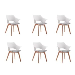 GrandCA HOME Juego de 6 Sillas de Cocina Nórdicas, Silla de…