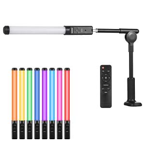 Camnoon Tubo de luz RGB de LED 3200K-5500K Regulable 9 Efec…